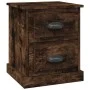 Mesita de noche madera contrachapada roble ahumado 39x39x47,5cm de vidaXL, Mesitas de noche - Ref: Foro24-816154, Precio: 43,...