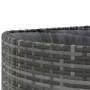 Set de sofás de jardín 4 pzas y cojines ratán sintético gris