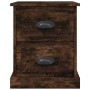 Nachttisch aus geräuchertem Eichensperrholz, 39 x 39 x 47,5 cm von vidaXL, Nachttische - Ref: Foro24-816154, Preis: 43,83 €, ...