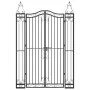 Black wrought iron garden gate 121x8x180 cm by vidaXL, garden gates - Ref: Foro24-363433, Price: 199,35 €, Discount: %