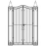 Puerta de jardín de hierro forjado negro 121x8x180 cm de vidaXL, Puertas de jardín - Ref: Foro24-363433, Precio: 199,83 €