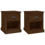 Nachttische 2 Stück braunes Eichenholz 39x39x47,5 cm von vidaXL, Nachttische - Ref: Foro24-816143, Preis: 57,14 €, Rabatt: %