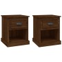 Nachttische 2 Stück braunes Eichenholz 39x39x47,5 cm von vidaXL, Nachttische - Ref: Foro24-816143, Preis: 57,68 €, Rabatt: %