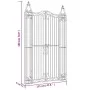 Black wrought iron garden gate 121x8x180 cm by vidaXL, garden gates - Ref: Foro24-363433, Price: 199,35 €, Discount: %