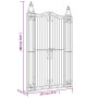 Puerta de jardín de hierro forjado negro 121x8x180 cm de vidaXL, Puertas de jardín - Ref: Foro24-363433, Precio: 199,83 €