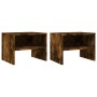 Mesita de noche madera contrachapada roble ahumado 40x30x30 cm de vidaXL, Mesitas de noche - Ref: Foro24-815238, Precio: 34,9...