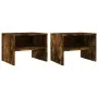 Nachttisch aus geräuchertem Eichensperrholz, 40 x 30 x 30 cm von vidaXL, Nachttische - Ref: Foro24-815238, Preis: 33,26 €, Ra...