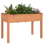 Planter with solid brown fir wood lining 118x59x76 cm by vidaXL, Pots and planters - Ref: Foro24-364234, Price: 74,28 €, Disc...