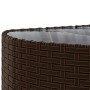 Set comedor de jardín 5 piezas y cojines ratán sintético marrón