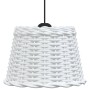 Pantalla para lámpara de techo mimbre blanco Ø30x20 cm