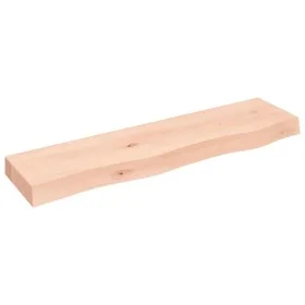 Untreated solid oak wood wall shelf 80x20x6 cm by vidaXL, Shelves and shelves - Ref: Foro24-363541, Price: 45,18 €, Discount: %