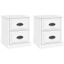Nachttische, 2 Stück, weißes Sperrholz, 39 x 39 x 47,5 cm von vidaXL, Nachttische - Ref: Foro24-816145, Preis: 81,58 €, Rabat...