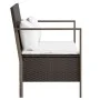 2-seater garden bench with brown synthetic rattan cushions by vidaXL, garden benches - Ref: Foro24-364113, Price: 169,53 €, D...
