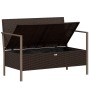 2-seater garden bench with brown synthetic rattan cushions by vidaXL, garden benches - Ref: Foro24-364113, Price: 153,78 €, D...