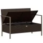2-seater garden bench with brown synthetic rattan cushions by vidaXL, garden benches - Ref: Foro24-364113, Price: 169,53 €, D...