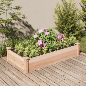 Raised planter box with solid fir wood lining 120x60x25 cm by vidaXL, Pots and planters - Ref: Foro24-364289, Price: 64,60 €,...