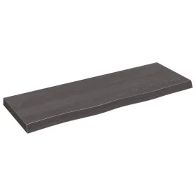 Wall shelf made of dark brown treated oak wood 80x30x(2-4) cm by vidaXL, Shelves and shelves - Ref: Foro24-363783, Price: 30,...