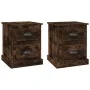 Nachttisch, 2 Stück, Raucheichensperrholz, 39 x 39 x 47,5 cm von vidaXL, Nachttische - Ref: Foro24-816155, Preis: 67,93 €, Ra...