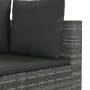 Set de sofás de jardín y cojines 8 piezas ratán sintético gris