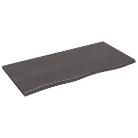Dark brown treated oak wood wall shelf 100x50x2 cm by vidaXL, Shelves and shelves - Ref: Foro24-363806, Price: 41,01 €, Disco...