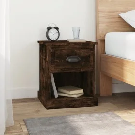 Bedside table made of smoked oak plywood, measuring 39x39x47.5cm. by vidaXL, Nightstands - Ref: Foro24-816138, Price: 31,48 €...