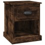 Bedside table made of smoked oak plywood, measuring 39x39x47.5cm. by vidaXL, Nightstands - Ref: Foro24-816138, Price: 32,95 €...