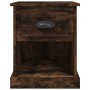 Bedside table made of smoked oak plywood, measuring 39x39x47.5cm. by vidaXL, Nightstands - Ref: Foro24-816138, Price: 32,95 €...