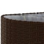 Set sofás de jardín 8 piezas y cojines ratán sintético marrón