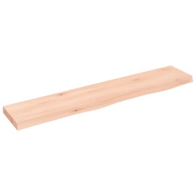 Estante de pared madera maciza de roble sin tratar 100x20x4 cm