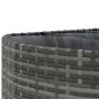 Set de sofás de jardín y cojines 8 piezas ratán sintético gris