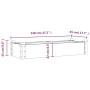 Flowerbed planter lined with solid fir brown wood 120x45x25 cm by vidaXL, Pots and planters - Ref: Foro24-364288, Price: 59,1...