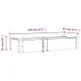 Flowerbed planter lined with solid fir brown wood 120x45x25 cm by vidaXL, Pots and planters - Ref: Foro24-364288, Price: 61,6...