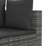 Set de muebles de jardín 6 pzas y cojines ratán sintético gris