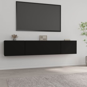 Muebles para TV 2 uds madera contrachapada negro 80x30x30 cm de vidaXL, Muebles TV - Ref: Foro24-804536, Precio: 95,59 €, Des...