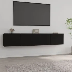 Muebles para TV 2 uds madera contrachapada negro 80x30x30 cm de vidaXL, Muebles TV - Ref: Foro24-804536, Precio: 92,23 €, Des...