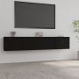 Muebles para TV 2 uds madera contrachapada negro 80x30x30 cm de vidaXL, Muebles TV - Ref: Foro24-804536, Precio: 101,49 €, De...