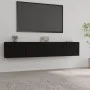 Muebles para TV 2 uds madera contrachapada negro 80x30x30 cm de vidaXL, Muebles TV - Ref: Foro24-804536, Precio: 92,17 €, Des...