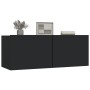 TV-Möbel 2 Stk. Sperrholz schwarz 80x30x30 cm von vidaXL, TV-Möbel - Ref: Foro24-804536, Preis: 95,59 €, Rabatt: %