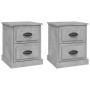 Nachttische 2 Stück graues Sperrholz 39x39x47,5 cm von vidaXL, Nachttische - Ref: Foro24-816153, Preis: 73,34 €, Rabatt: %
