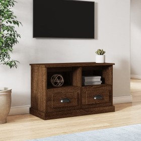 Oak brown plywood TV cabinet 80x35x50 cm by vidaXL, TV Furniture - Ref: Foro24-816287, Price: 74,52 €, Discount: %