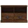 Oak brown plywood TV cabinet 80x35x50 cm by vidaXL, TV Furniture - Ref: Foro24-816287, Price: 74,52 €, Discount: %