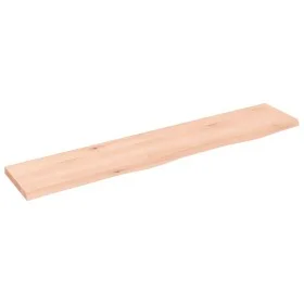 Untreated solid oak wood wall shelf 100x20x2 cm by vidaXL, Shelves and shelves - Ref: Foro24-363557, Price: 40,74 €, Discount: %