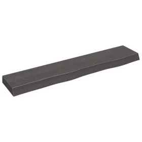 Dark brown treated oak wood wall shelf 100x20x6 cm by vidaXL, Shelves and shelves - Ref: Foro24-363799, Price: 41,01 €, Disco...