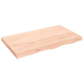 Estante de pared madera maciza roble sin tratar 100x60x(2-6) cm