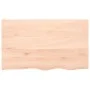 Wandregal aus unbehandeltem massivem Eichenholz, 100 x 60 x (2–6) cm von vidaXL, Regale und Regale - Ref: Foro24-363571, Prei...