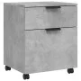 Concrete gray plywood wheels filing cabinet 45x38x54cm by vidaXL, Filing cabinets - Ref: Foro24-811524, Price: 39,78 €, Disco...