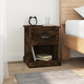 Mesita noche 2 uds madera contrachapada roble humo 39x39x47,5cm de vidaXL, Mesitas de noche - Ref: Foro24-816139, Precio: 49,...