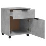 Aktenschrank aus betongrauem Sperrholz mit Rädern, 45 x 38 x 54 cm von vidaXL, Aktenschränke - Ref: Foro24-811524, Preis: 40,...