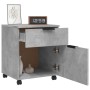 Aktenschrank aus betongrauem Sperrholz mit Rädern, 45 x 38 x 54 cm von vidaXL, Aktenschränke - Ref: Foro24-811524, Preis: 40,...