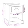 Mesita noche 2 uds madera contrachapada roble humo 39x39x47,5cm de vidaXL, Mesitas de noche - Ref: Foro24-816139, Precio: 49,...